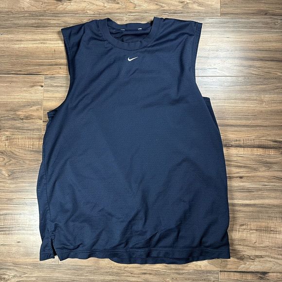 Nike Other - Vintage Nike Shirt Adult Large Sleeveless Center Swoosh 90’s Gray Tag Mesh‎ Blue